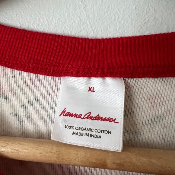 Hanna Andersson Reindeer Holiday Nightshirt Nightgown Pajamas Women's Size XL - Picture 5 of 8